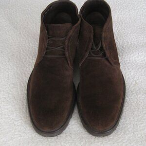 Ferragamo Men's Brown Leather (Suede) Chukka Boots Men's Size 11D